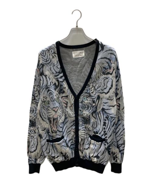 WACKO MARIA（ワコマリア）WACKO MARIA (ワコマリア) Tim Lehi Jacquard Cardigan グレー×ブラック サイズ:Mの古着・服飾アイテム
