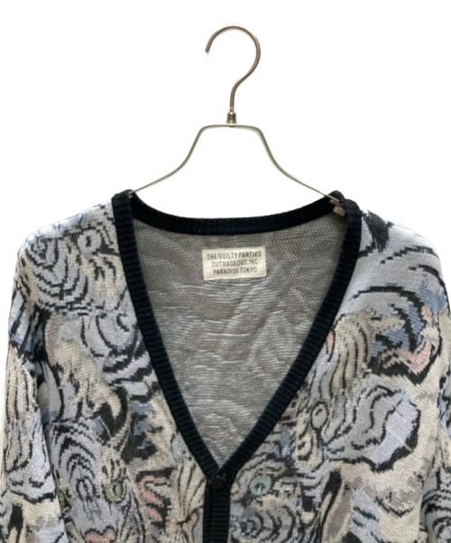 WACKO MARIA（ワコマリア）WACKO MARIA (ワコマリア) Tim Lehi Jacquard Cardigan グレー×ブラック サイズ:Mの古着・服飾アイテム