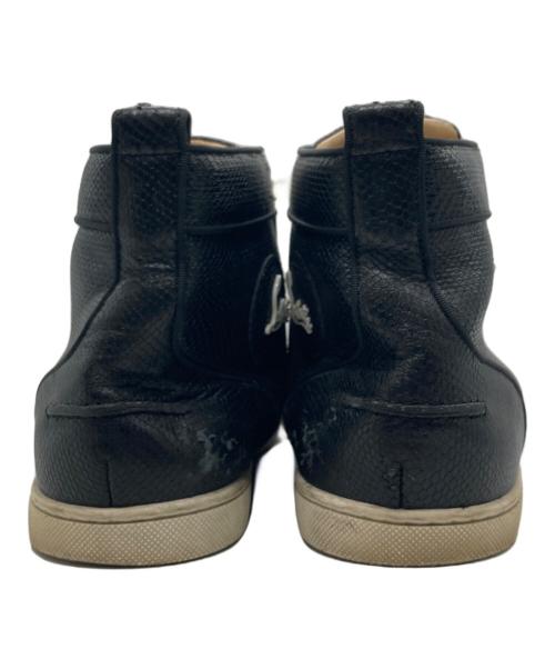 Christian Louboutin（クリスチャン・ルブタン）Christian Louboutin (クリスチャン・ルブタン) パイソン柄 ハイカット スニーカー ブラック サイズ:SIZE 42 1/2の古着・服飾アイテム