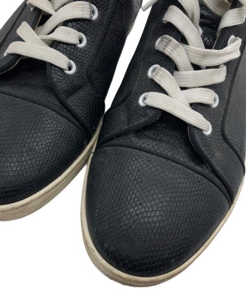 Christian Louboutin（クリスチャン・ルブタン）Christian Louboutin (クリスチャン・ルブタン) パイソン柄 ハイカット スニーカー ブラック サイズ:SIZE 42 1/2の古着・服飾アイテム