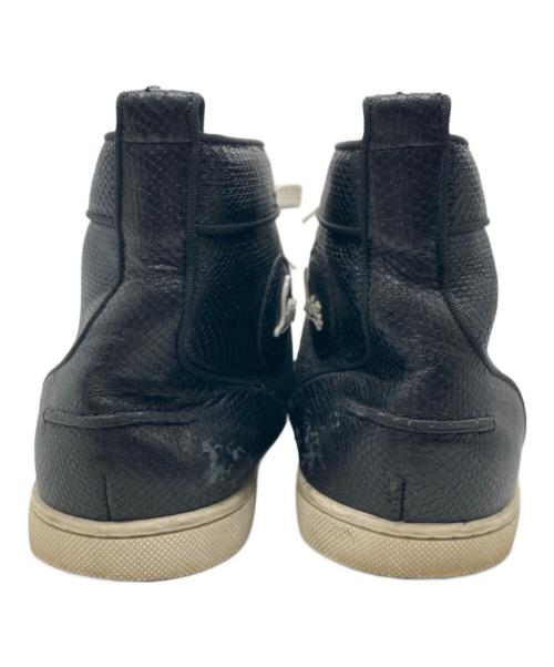 Christian Louboutin（クリスチャン・ルブタン）Christian Louboutin (クリスチャン・ルブタン) パイソン柄 ハイカット スニーカー ブラック サイズ:SIZE 42 1/2の古着・服飾アイテム