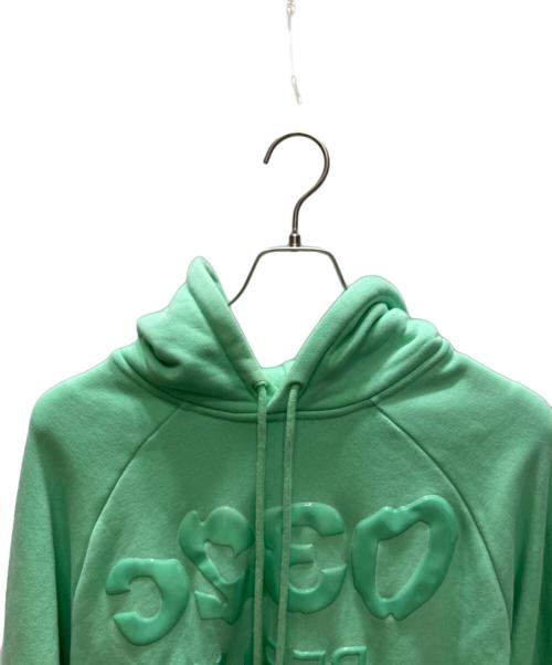032c（ゼロスリーツーシー）032c (ゼロスリーツーシー) Glitch Hoodie グリッチフーディー グリーン サイズ:Ｍの古着・服飾アイテム