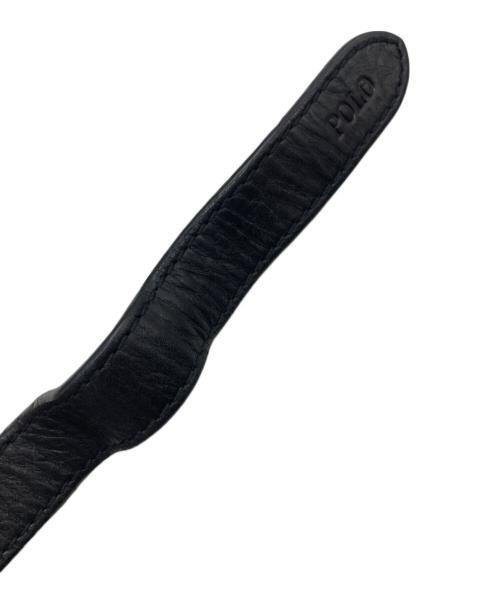 RALPH LAUREN（ラルフローレン）RALPH LAUREN (ラルフローレン) レザーハンドバッグ ブラックの古着・服飾アイテム