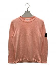STONE ISLAND（ストーンアイランド）の古着「Crew neck cotton nylon knit」｜ピンク