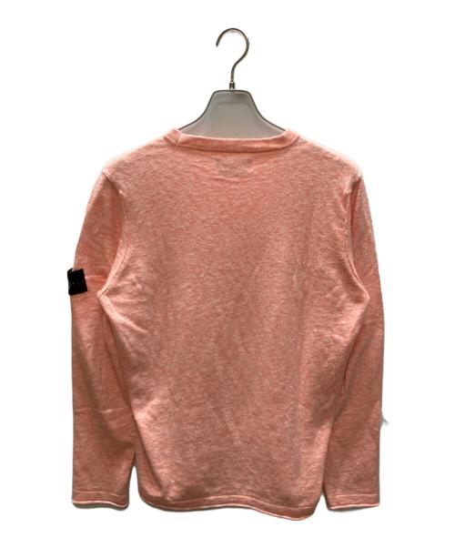 STONE ISLAND（ストーンアイランド）STONE ISLAND (ストーンアイランド) Crew neck cotton nylon knit ピンク サイズ:Lの古着・服飾アイテム