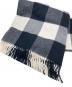 JOHNSTONS OF ELGIN (ジョンストンズオブエルガン) 大判チェックカシミヤストール ブラック×ホワイト：20000円