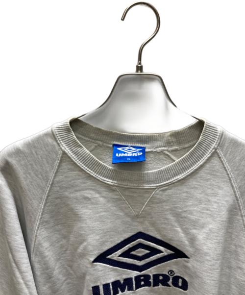 UMBRO（アンブロ）UMBRO (アンブロ) オールド 両面ロゴ刺繍 スウェット グレー サイズ:XLの古着・服飾アイテム