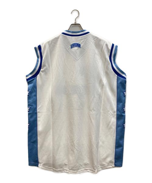 HARDWOOD CLASSICS（ハードウッドクラシック）HARDWOOD CLASSICS (ハードウッドクラシック) Los Angels LAKERS ゲームシャツ ホワイト×ブルー サイズ:XXLの古着・服飾アイテム