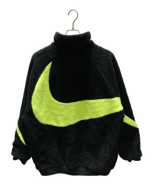 NIKE（ナイキ）NIKE (ナイキ) VM SWOOSH FULL ZIP JACKET ボア フリース ジャケット ブラック×グリーン サイズ:XXLの古着・服飾アイテム