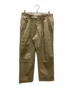 Barnstormerバーンストーマー）の古着「MACARTHUR 2 2タックパンツ」｜ブラウン