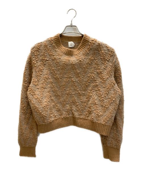 6(ROKU) BEAUTY&YOUTH（ロク ビューティーアンドユース）6(ROKU) BEAUTY&YOUTH (ロク ビューティーアンドユース) JACQUARD KNIT PULLOVER/ニット ブラウン サイズ:FREEの古着・服飾アイテム