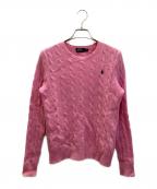 POLO RALPH LAURENポロ・ラルフローレン）の古着「ケーブルニット」｜ピンク