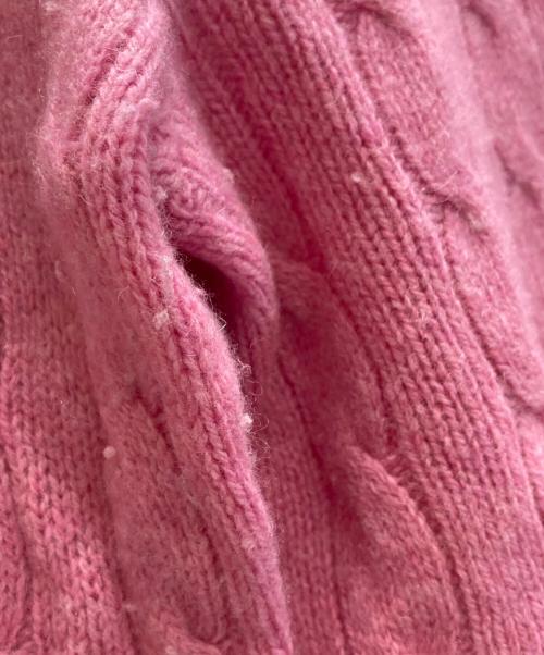 POLO RALPH LAUREN（ポロ・ラルフローレン）POLO RALPH LAUREN (ポロ・ラルフローレン) ケーブルニット ピンク サイズ:Sの古着・服飾アイテム