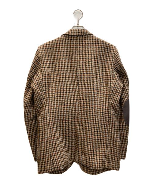 BEAMS PLUS（ビームスプラス）BEAMS PLUS (ビームスプラス) Harris Tweed (ハリスツイード) エルボーパッチ3Bジャケット ブラウン サイズ:Lの古着・服飾アイテム