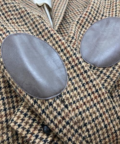 BEAMS PLUS（ビームスプラス）BEAMS PLUS (ビームスプラス) Harris Tweed (ハリスツイード) エルボーパッチ3Bジャケット ブラウン サイズ:Lの古着・服飾アイテム