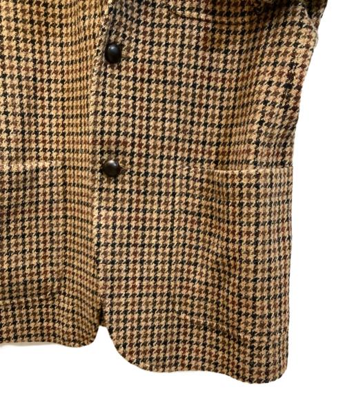 BEAMS PLUS（ビームスプラス）BEAMS PLUS (ビームスプラス) Harris Tweed (ハリスツイード) エルボーパッチ3Bジャケット ブラウン サイズ:Lの古着・服飾アイテム