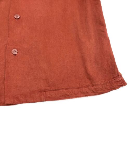 RRL（ダブルアールエル）RRL (ダブルアールエル) GARMENT DYED TWILL CAMP SHIRT ブラウン サイズ:Mの古着・服飾アイテム
