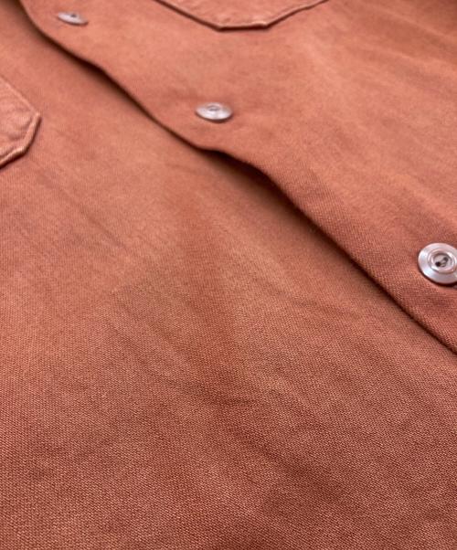 RRL（ダブルアールエル）RRL (ダブルアールエル) GARMENT DYED TWILL CAMP SHIRT ブラウン サイズ:Mの古着・服飾アイテム