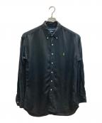 RALPH LAURENラルフローレン）の古着「シルクリネンシャツ」｜ブラック