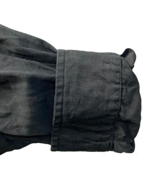 RALPH LAUREN（ラルフローレン）RALPH LAUREN (ラルフローレン) シルクリネンシャツ ブラック サイズ:XLの古着・服飾アイテム