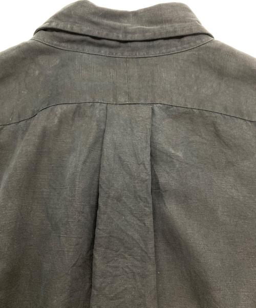 RALPH LAUREN（ラルフローレン）RALPH LAUREN (ラルフローレン) シルクリネンシャツ ブラック サイズ:XLの古着・服飾アイテム