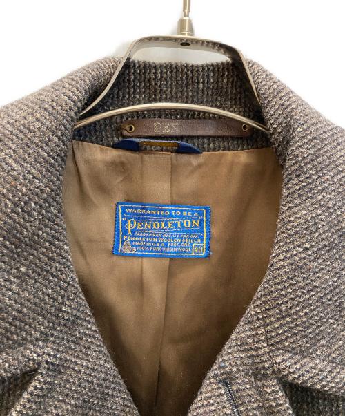 PENDLETON（ペンドルトン）PENDLETON (ペンドルトン) 80-90s クルミボタン ウールコート ブラウン サイズ:40の古着・服飾アイテム