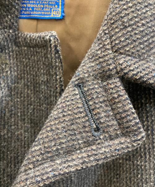 PENDLETON（ペンドルトン）PENDLETON (ペンドルトン) 80-90s クルミボタン ウールコート ブラウン サイズ:40の古着・服飾アイテム