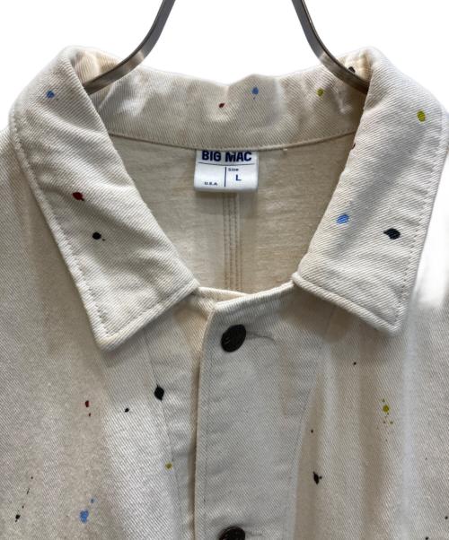 big mac（ビッグマック）BIG MAC (ビッグマック) ペイントカバーオール ベージュ サイズ:Lの古着・服飾アイテム