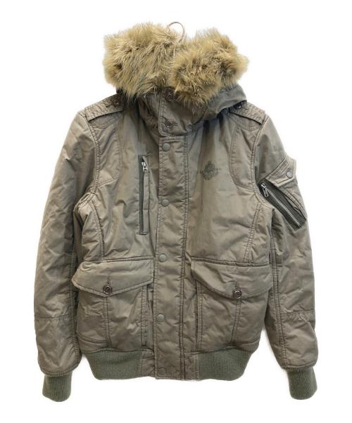 DIESEL（ディーゼル）DIESEL (ディーゼル) 中綿コーティングミリタリージャケット カーキ サイズ:Sの古着・服飾アイテム