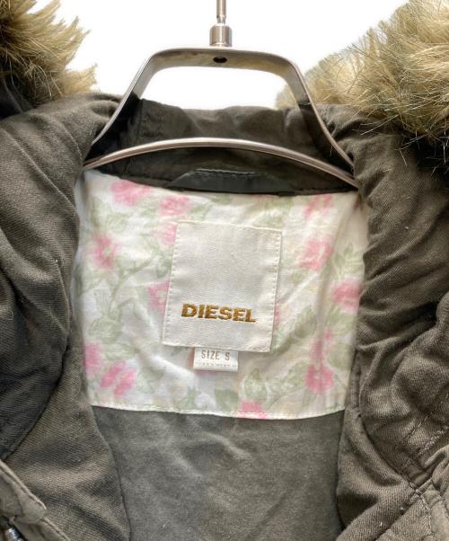 DIESEL（ディーゼル）DIESEL (ディーゼル) 中綿コーティングミリタリージャケット カーキ サイズ:Sの古着・服飾アイテム