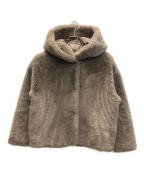 Jakkeジャッキー）の古着「FAUX FAR COAT WITH HOOD」｜ブラウン