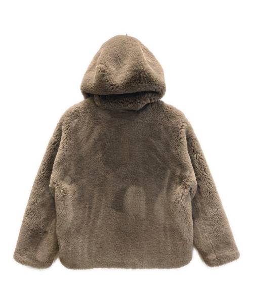 Jakke（ジャッキー）jakke (ジャッキー) FAUX FAR COAT WITH HOOD ブラウン サイズ:6の古着・服飾アイテム
