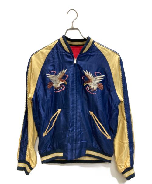 東洋エンタープライズ（トウヨウエンタープライズ）東洋エンタープライズ (トウヨウエンタープライズ) スーベニアジャケット EAGLE×BLACK TIGER ネイビー×ゴールド サイズ:Mの古着・服飾アイテム