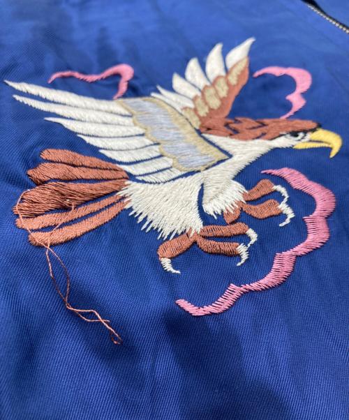 東洋エンタープライズ（トウヨウエンタープライズ）東洋エンタープライズ (トウヨウエンタープライズ) スーベニアジャケット EAGLE×BLACK TIGER ネイビー×ゴールド サイズ:Mの古着・服飾アイテム