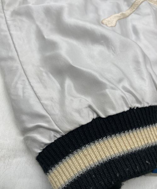 東洋エンタープライズ（トウヨウエンタープライズ）東洋エンタープライズ (トウヨウエンタープライズ) スーベニアジャケット SCULL×JAPAN MAP ブルー×ホワイト サイズ:Mの古着・服飾アイテム