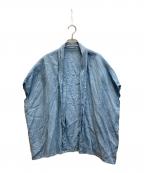 中川政七商店ナカガワマサシチショウテン）の古着「麻の皺(しわ)　羽織ブラウス」｜ブルー