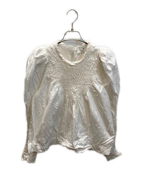 sea NEW YORK（シー ニューヨーク）sea NEW YORK (シー ニューヨーク) Casey hand smocked l/slv top ホワイト サイズ:SIZE Mの古着・服飾アイテム