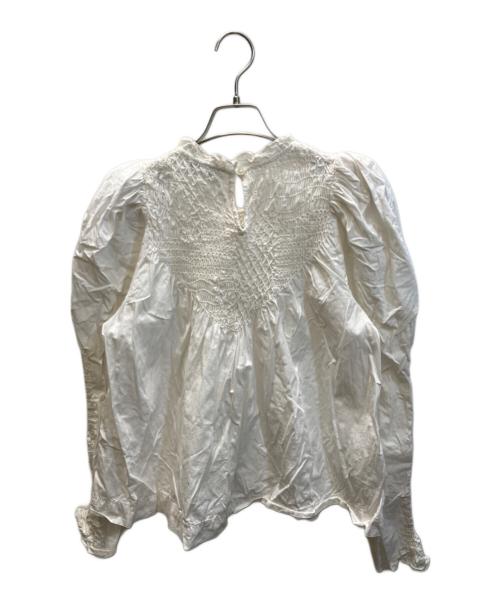 sea NEW YORK（シー ニューヨーク）sea NEW YORK (シー ニューヨーク) Casey hand smocked l/slv top ホワイト サイズ:SIZE Mの古着・服飾アイテム