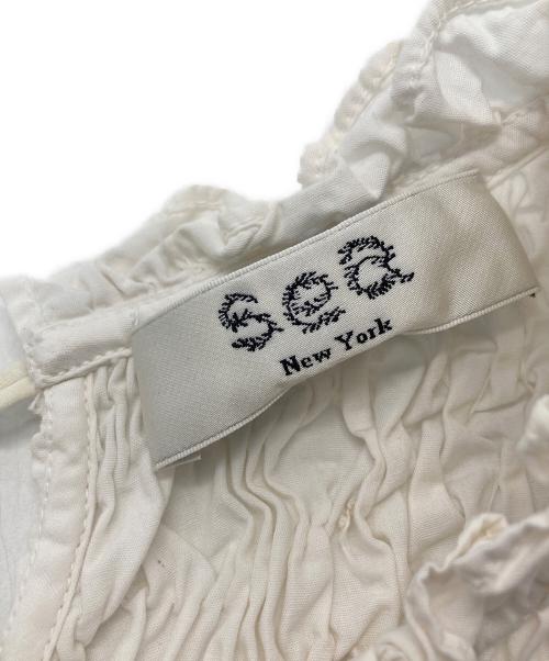 sea NEW YORK（シー ニューヨーク）sea NEW YORK (シー ニューヨーク) Casey hand smocked l/slv top ホワイト サイズ:SIZE Mの古着・服飾アイテム