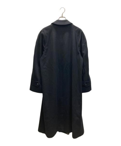 Burberry's（バーバリー）Burberry's (バーバリーズ) SaksFifthAvenue (サックスフィフスアヴェニュ) ウールステンカラーコート/Wool overcoat ブラック サイズ:表記なし（サイズ詳細参照）の古着・服飾アイテム