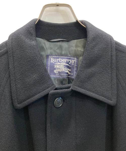 Burberry's（バーバリー）Burberry's (バーバリーズ) SaksFifthAvenue (サックスフィフスアヴェニュ) ウールステンカラーコート/Wool overcoat ブラック サイズ:表記なし（サイズ詳細参照）の古着・服飾アイテム