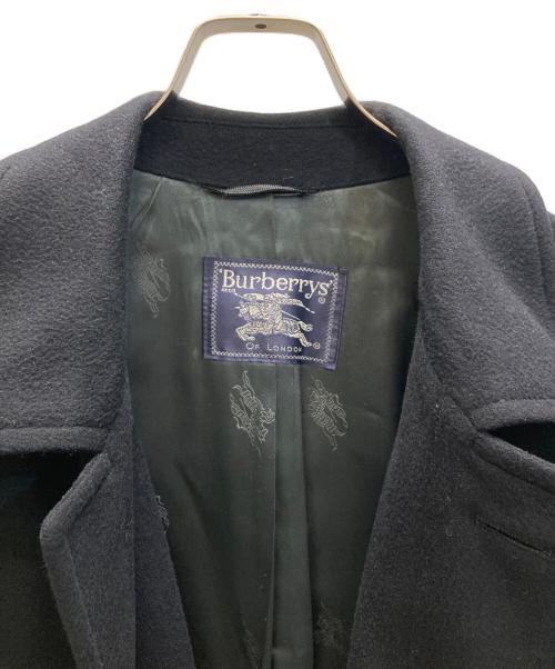 Burberry's（バーバリー）Burberry's (バーバリーズ) SaksFifthAvenue (サックスフィフスアヴェニュ) ウールステンカラーコート/Wool overcoat ブラック サイズ:表記なし（サイズ詳細参照）の古着・服飾アイテム