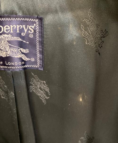 Burberry's（バーバリー）Burberry's (バーバリーズ) SaksFifthAvenue (サックスフィフスアヴェニュ) ウールステンカラーコート/Wool overcoat ブラック サイズ:表記なし（サイズ詳細参照）の古着・服飾アイテム