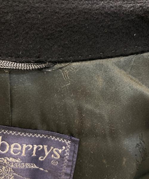 Burberry's（バーバリー）Burberry's (バーバリーズ) SaksFifthAvenue (サックスフィフスアヴェニュ) ウールステンカラーコート/Wool overcoat ブラック サイズ:表記なし（サイズ詳細参照）の古着・服飾アイテム