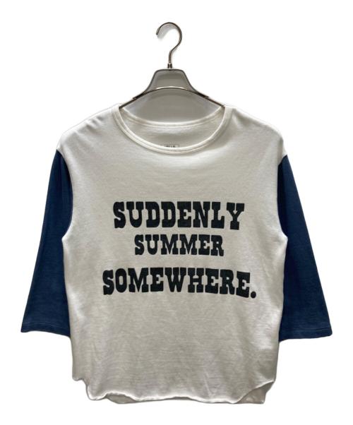 MADISON BLUE（マディソンブルー）MADISON BLUE (マディソンブルー) BI-COLOR LONG SLEEVE TEE ホワイト サイズ:Sの古着・服飾アイテム