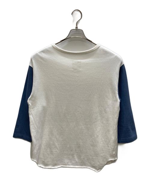 MADISON BLUE（マディソンブルー）MADISON BLUE (マディソンブルー) BI-COLOR LONG SLEEVE TEE ホワイト サイズ:Sの古着・服飾アイテム