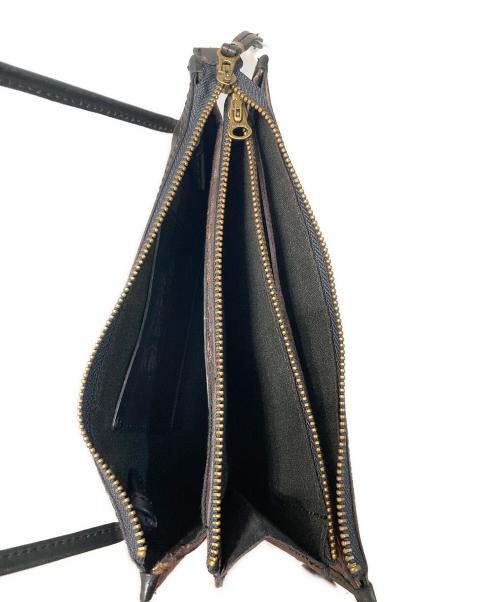 SLOW（スロウ）SLOW (スロウ) レザーショルダーバッグ ブラウンの古着・服飾アイテム