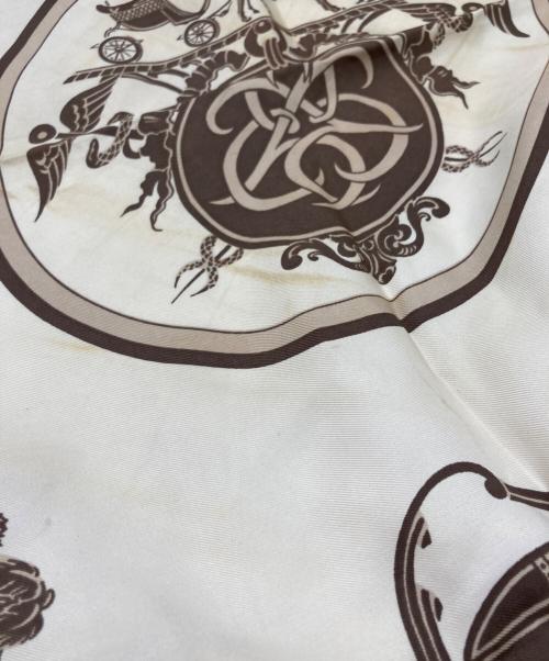 HERMES（エルメス）HERMES (エルメス) カレ80 エクスリブリス ベージュの古着・服飾アイテム