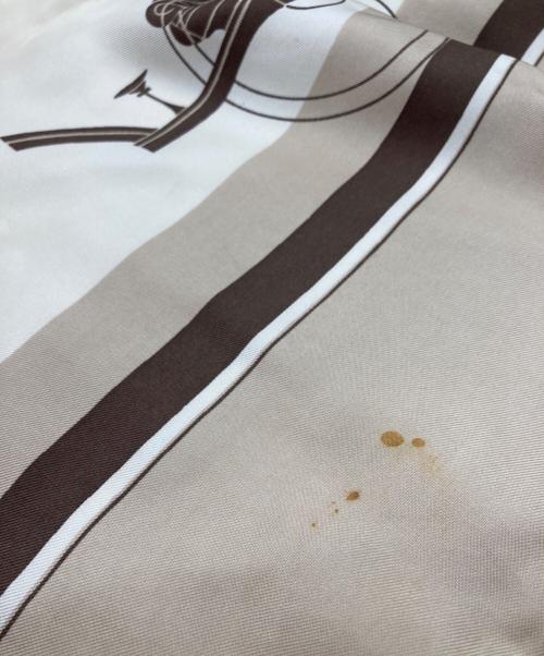 HERMES（エルメス）HERMES (エルメス) カレ80 エクスリブリス ベージュの古着・服飾アイテム