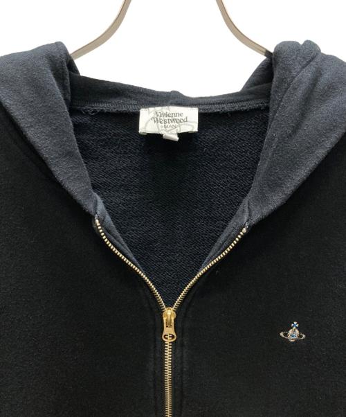 Vivienne Westwood man（ヴィヴィアン ウェストウッド マン）Vivienne Westwood man (ヴィヴィアン ウェストウッド マン) オーブ刺繍 ダブルジップパーカー ブラック サイズ:48の古着・服飾アイテム